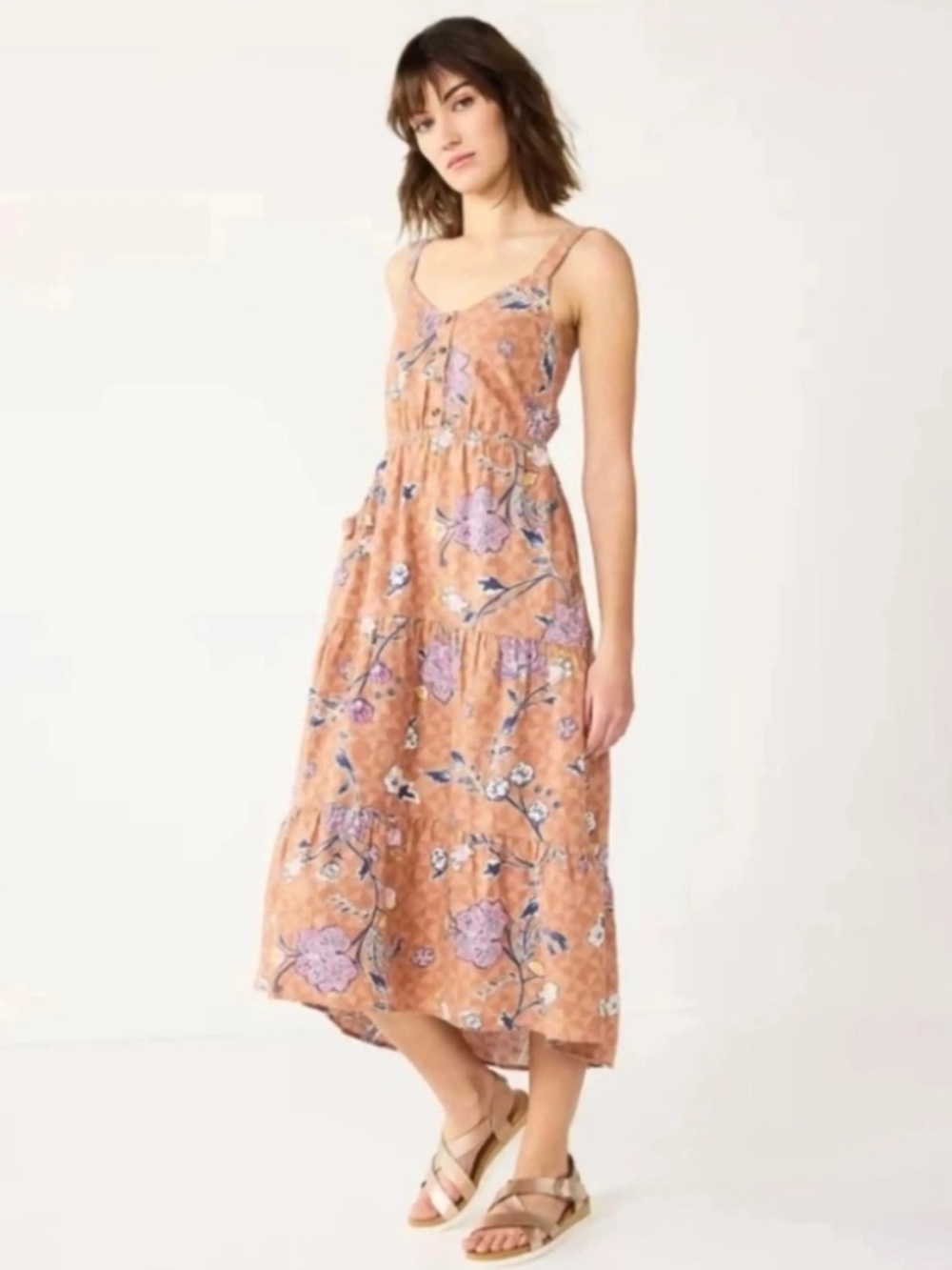 Sonoma Floral Tiered Maxi Dress